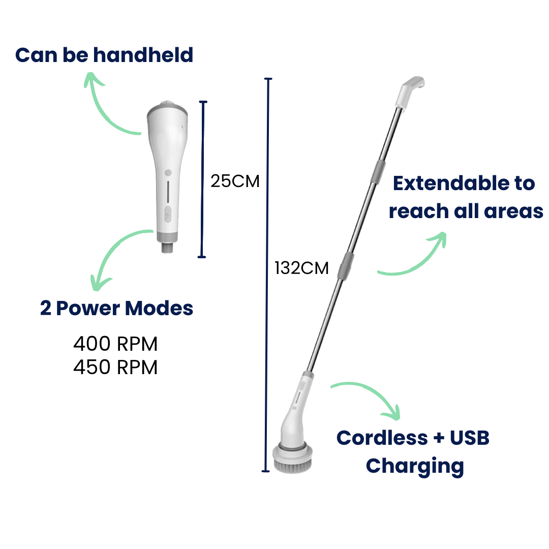 7-in-1 Electric Spin Scrubber – Deep Cleaning Made Easy